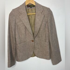 Londonderry Peabody Vintage Wool Tailored Blazer Size 2 Academia Preppy